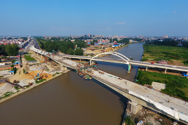 县交运局:盐河三桥北半幅成功合龙 - 灌南县人民政府